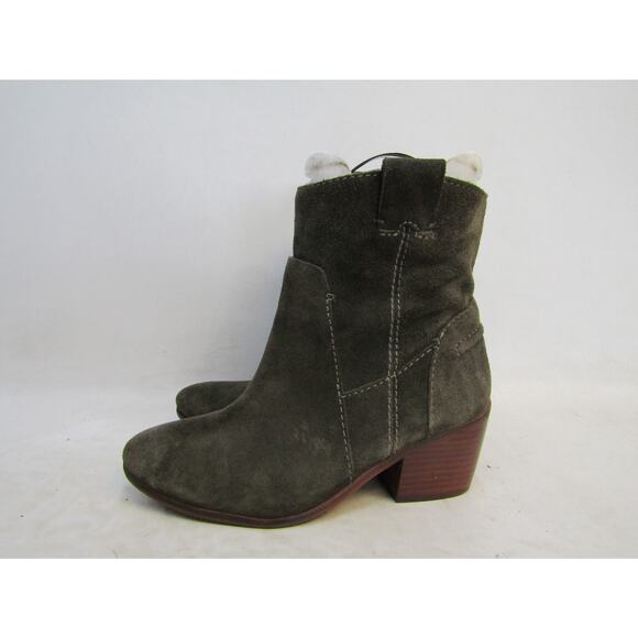 Vince Camuto Womens Size 6.5 M Green Suede High Ankle Fashion Boots Bootie - Picture 1 of 11